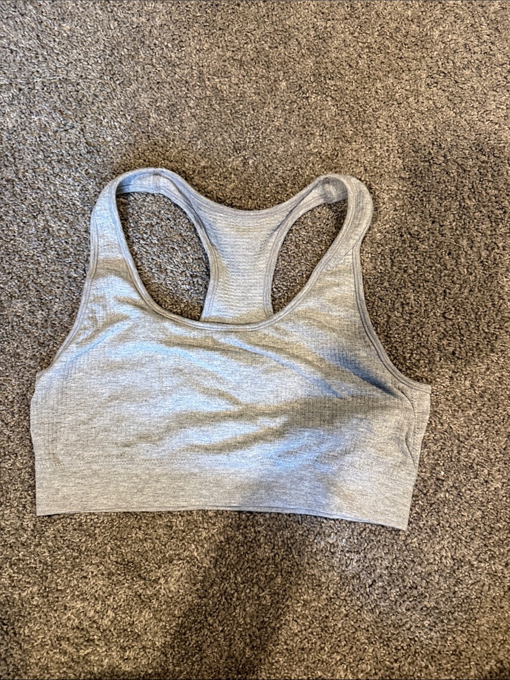 Nine West Gray Racerback Sports Bra